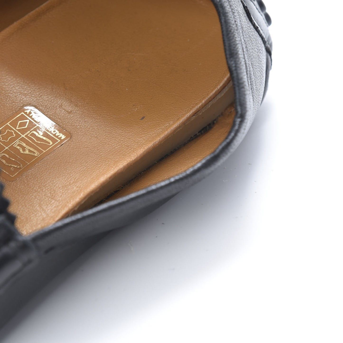 Calfskin Horsebit Web Bamboo Driving Loafers 39 Black