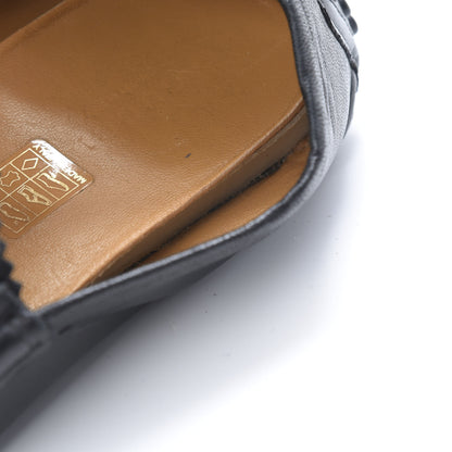 Gucci Calfskin Horsebit Web Bamboo Driving Loafers 39 Black 8 of 11