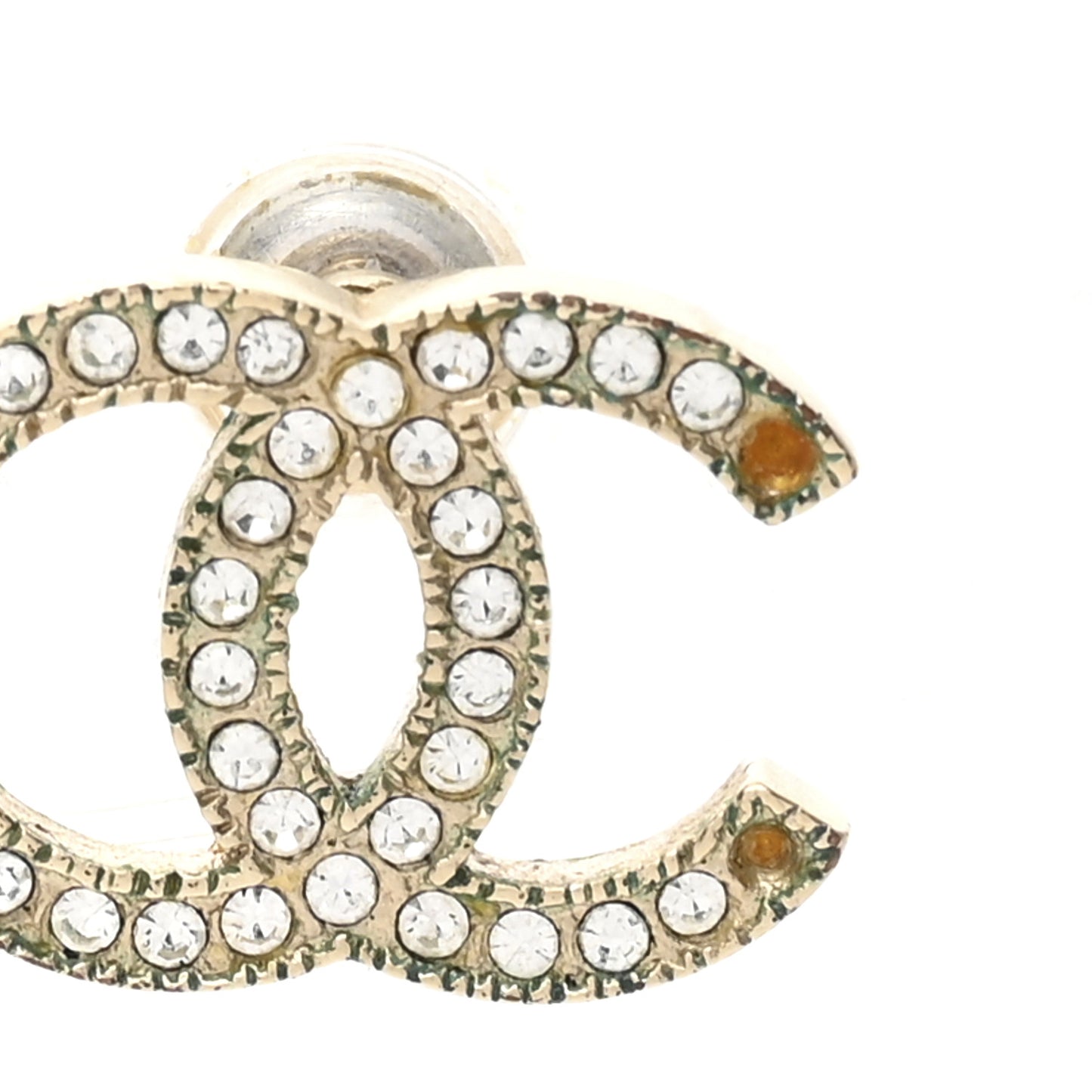 Crystal CC Earrings Gold