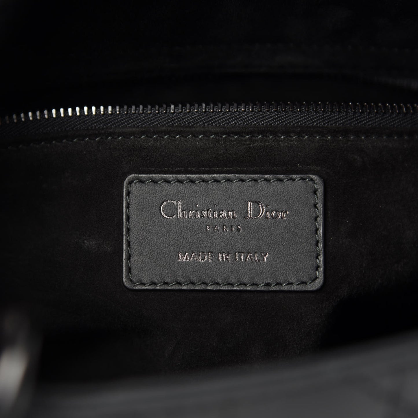 Ultra Matte Calfskin Cannage Medium Lady Dior Black