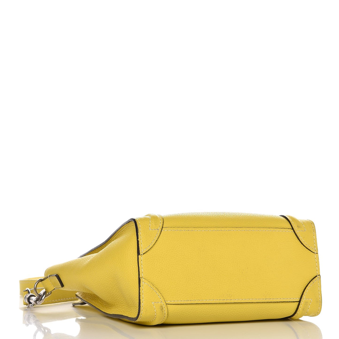 Drummed Calfskin Nano Luggage Citron