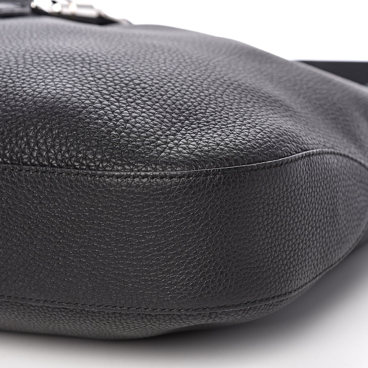 Soft Grained Calfskin Large Jackie Hobo Black