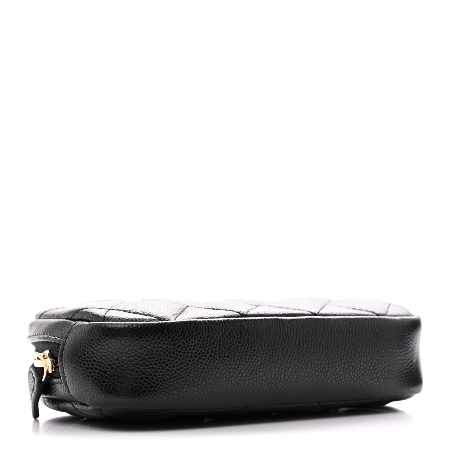 Chanel Caviar Quilted Small Curvy Pouch Cosmetic Case Black 4 of 10