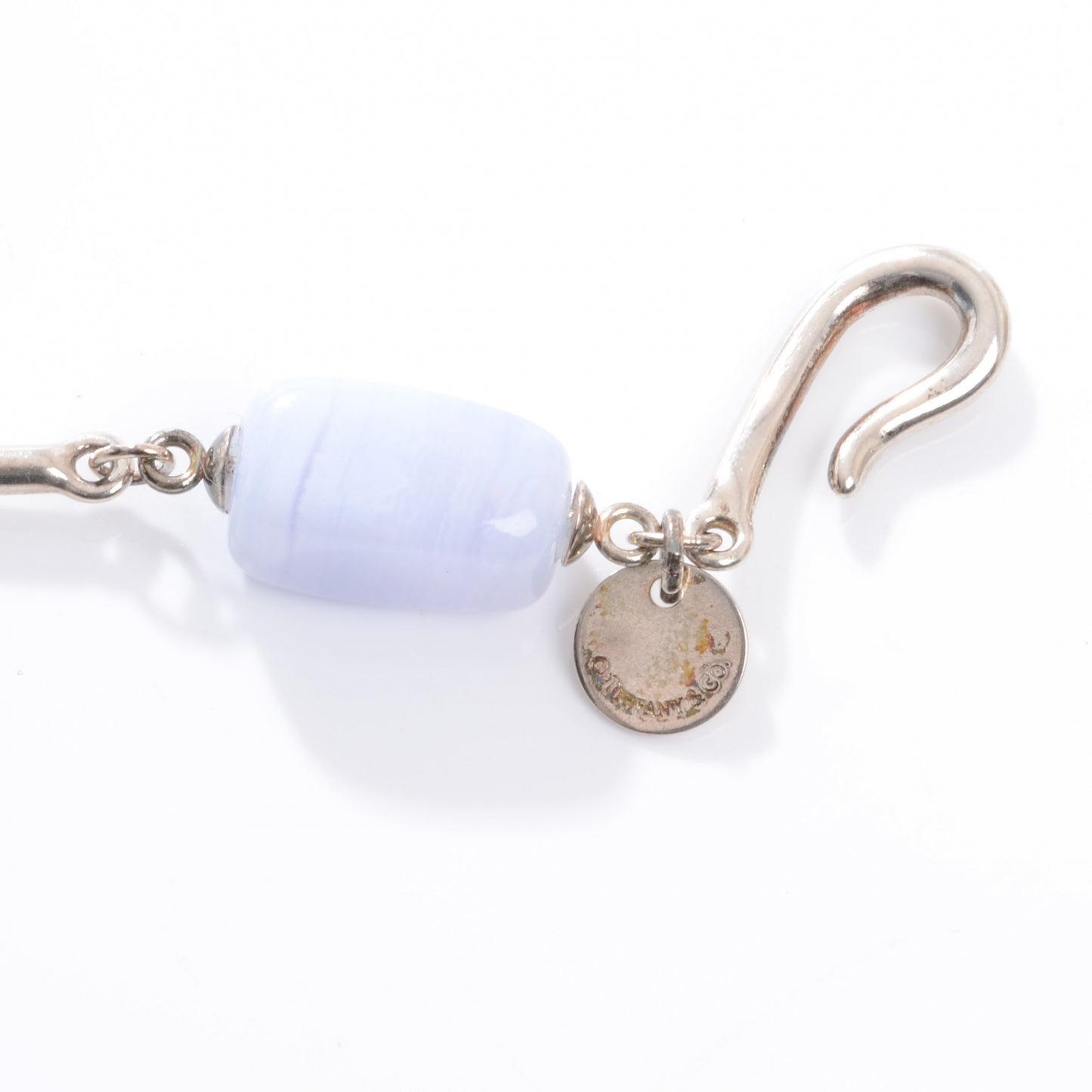 Sterling Silver Lace Agate Twist Necklace