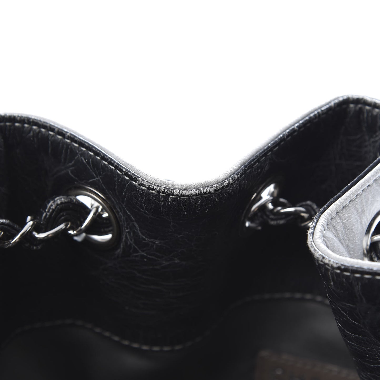 Vinyl Quilted Melrose Degrade Tote Black