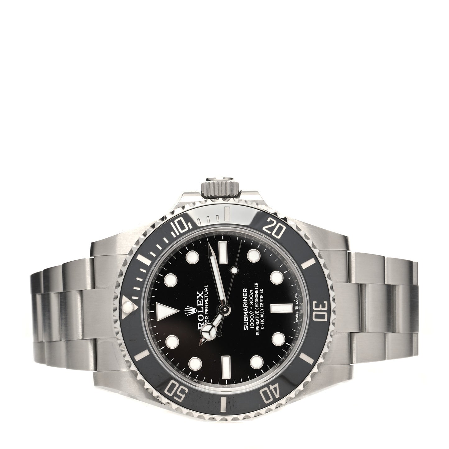 Stainless Steel 41mm Oyster Perpetual Submariner Watch Black 124060