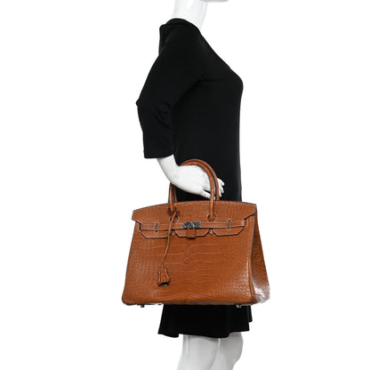 Hermes Matte Alligator Birkin 35 Fauve 2 of 13