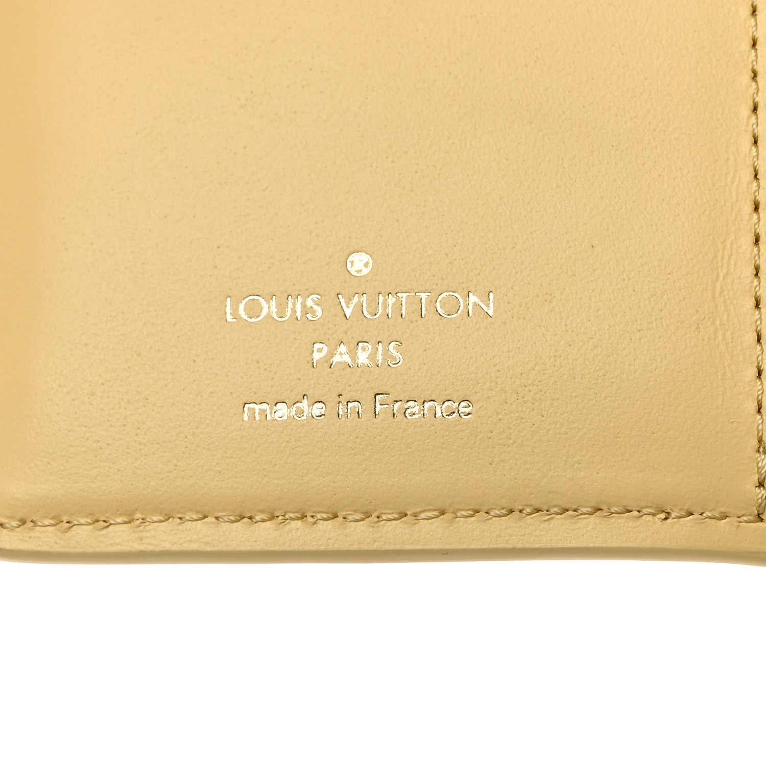 Louis Vuitton Calfskin Nanogram Embossed Lou Wallet Jaune 7 of 7