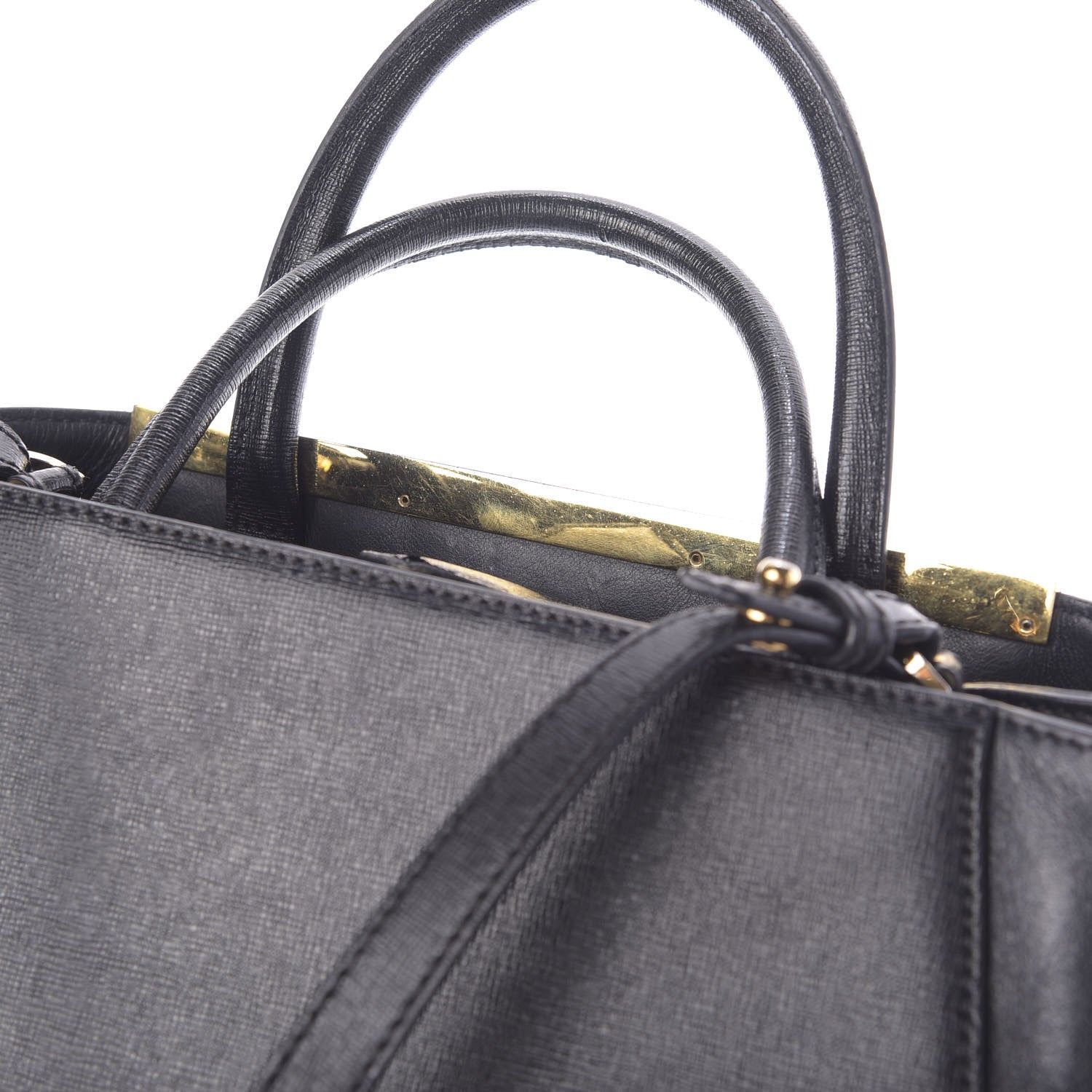 Fendi Vitello Elite Petite 2Jours Tote Black 15 of 16