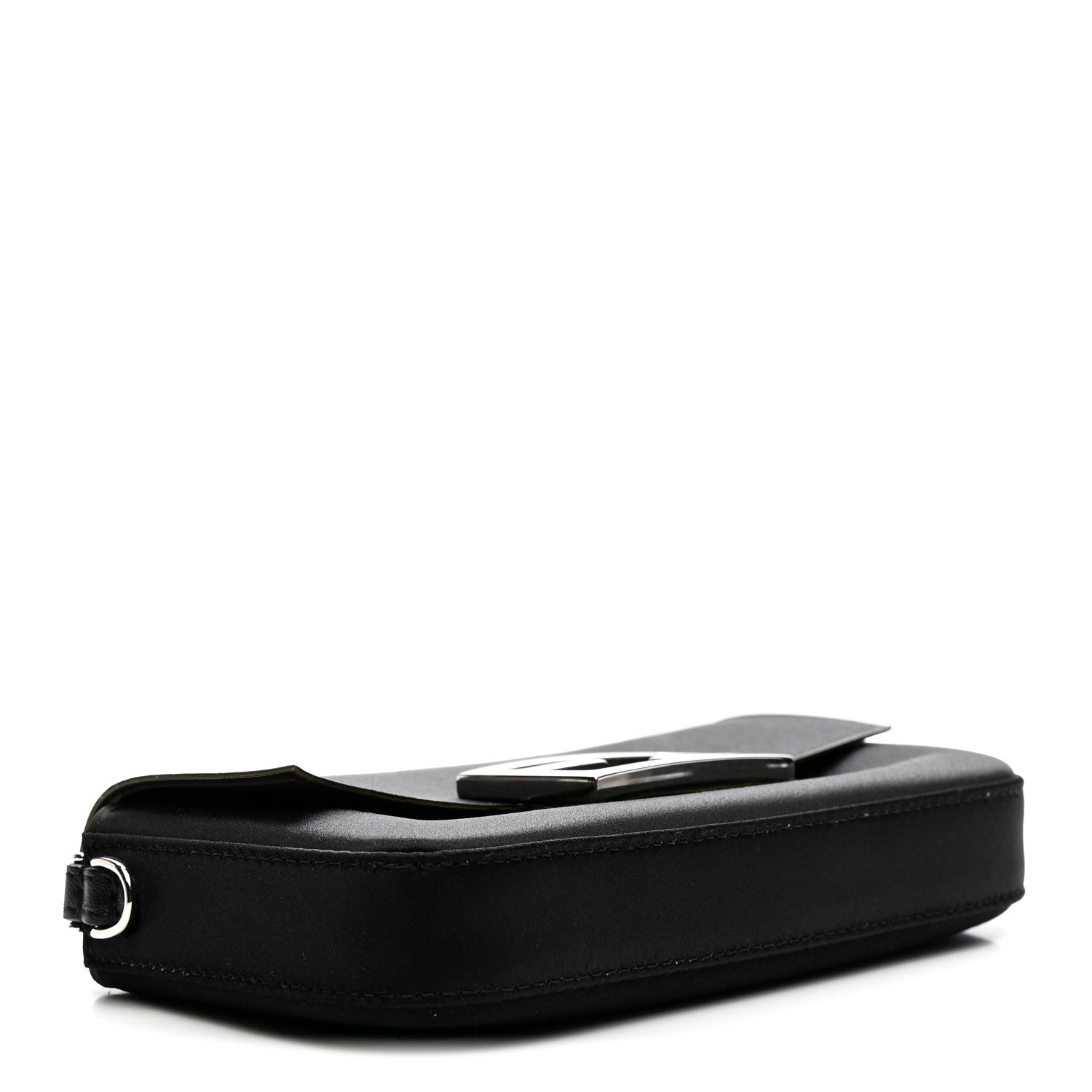 Fendi Silk Satin Phone Baguette Black 4 of 16