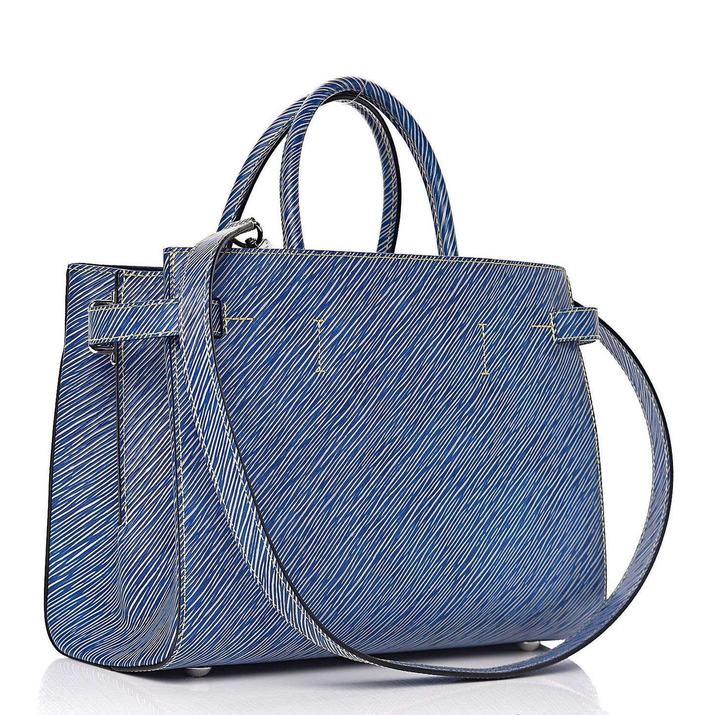 Epi Pins Twist Tote Denim Light