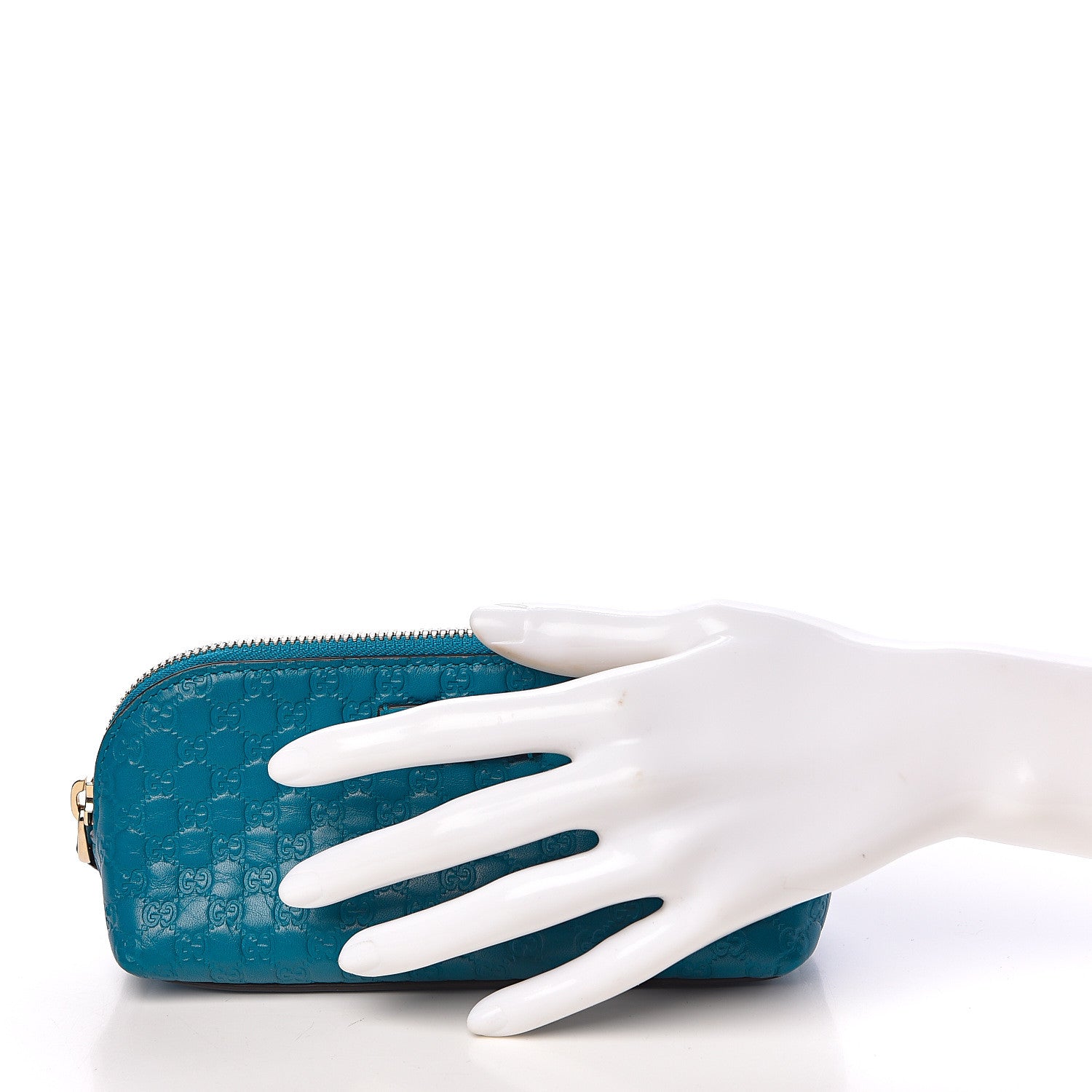 Gucci Soft Microguccissima Pouch Cosmetic Case Deep Cobalt 2 of 8