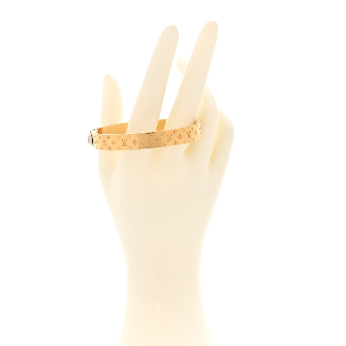 Brass Monogram Nanogram Cuff M Gold