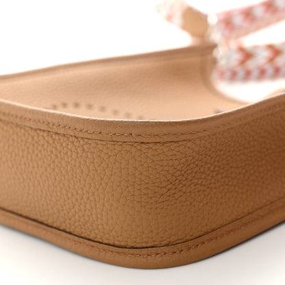 Hermes Taurillon Clemence Allegro Evelyne TPM Biscuit Cornaline White Gold 10 of 11