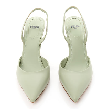 Fendi Vitello Fendi First 95mm Slingback Pumps 35 Musk 2 of 9