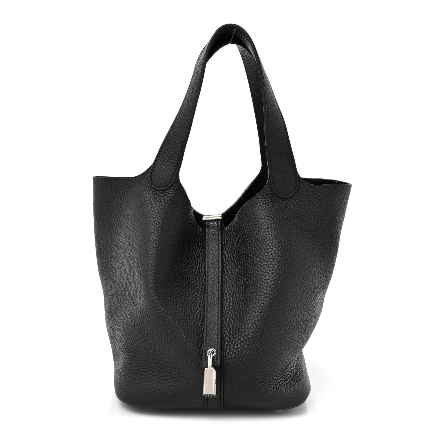 Hermes Taurillon Clemence Picotin Lock 22 MM Black Black 1 of 10