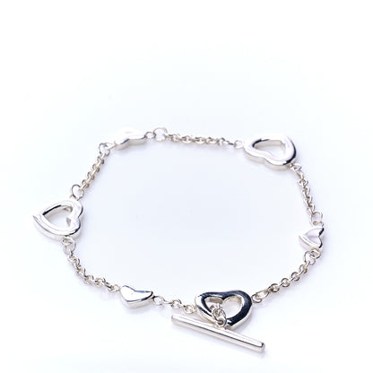 Tiffany Sterling Silver Elsa Peretti Open Heart Toggle Bracelet 3 of 7