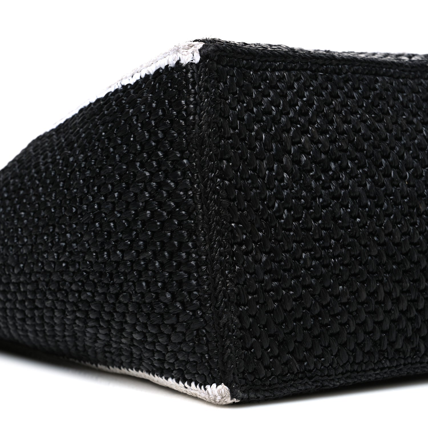 Loewe Raffia Large Paula's Ibiza Logo Tote Black White 8 of 9