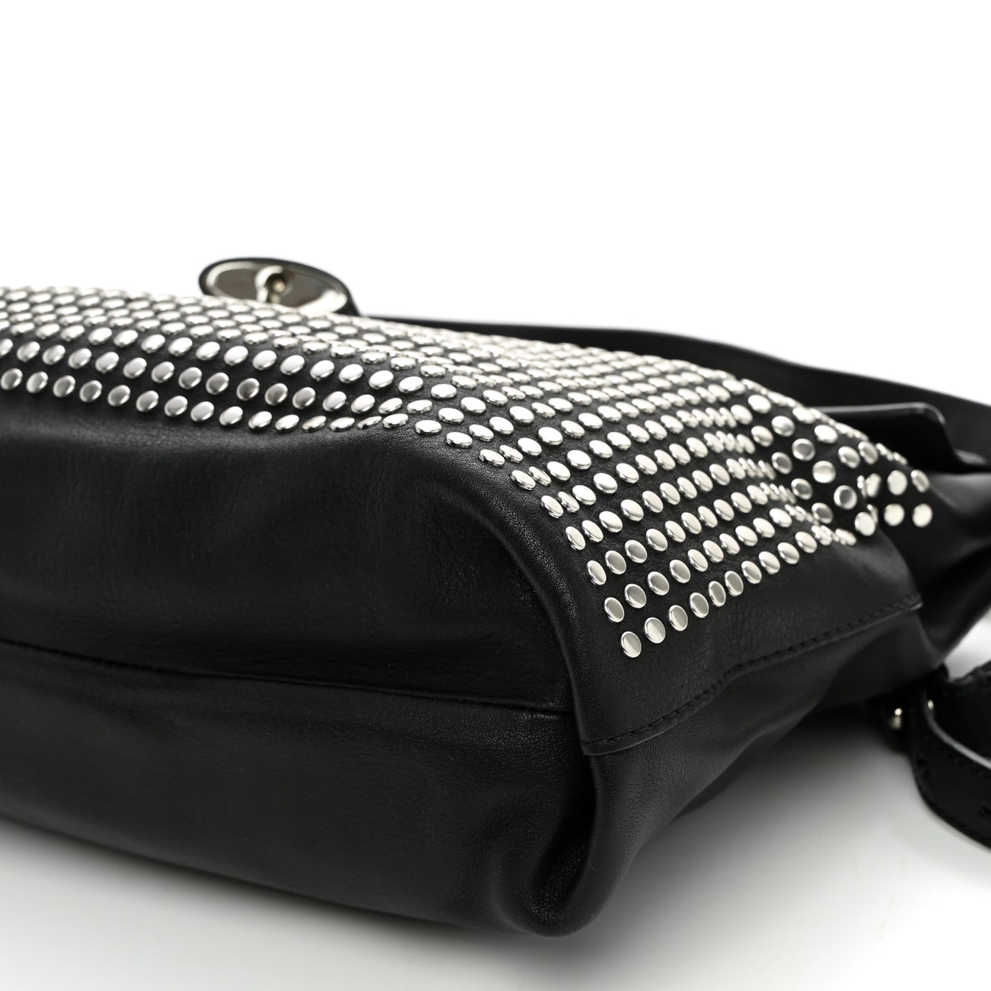 Calfskin Studded Medium Dalston Shoulder Bag Black