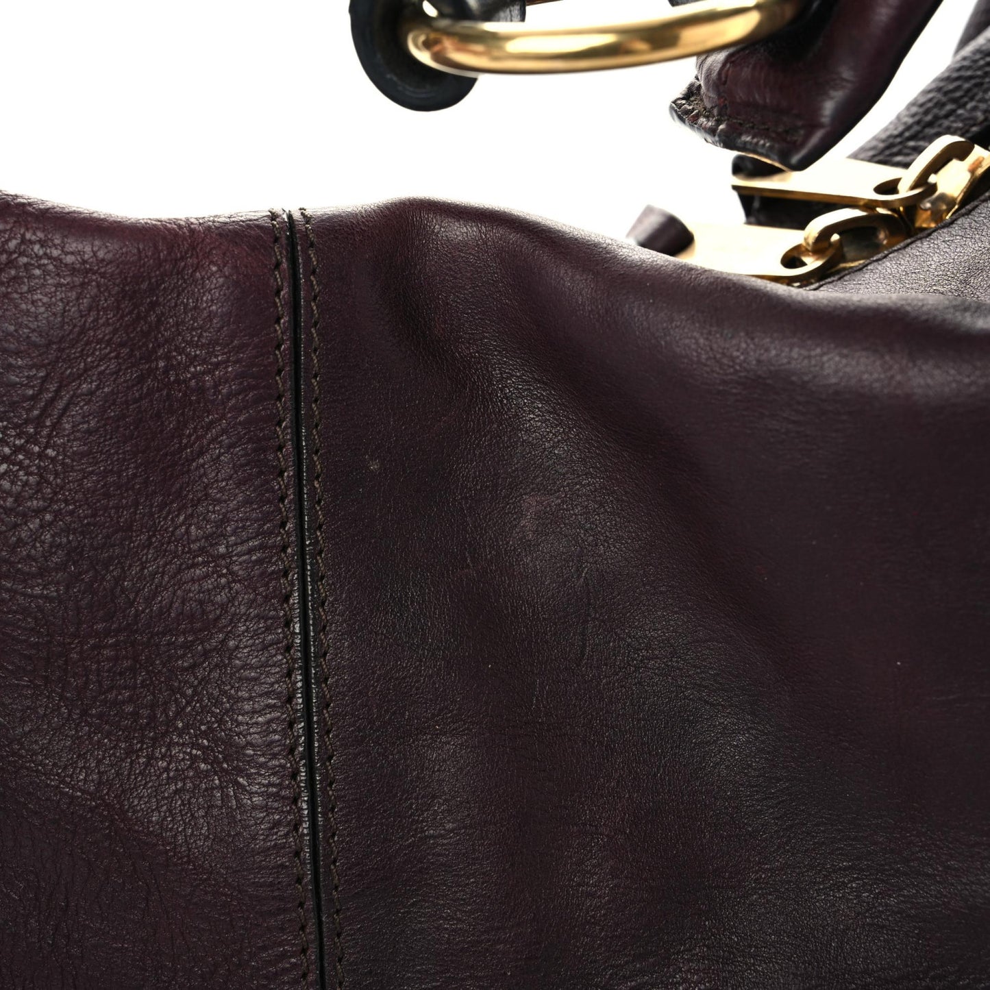 Calfskin Hobo Burgundy