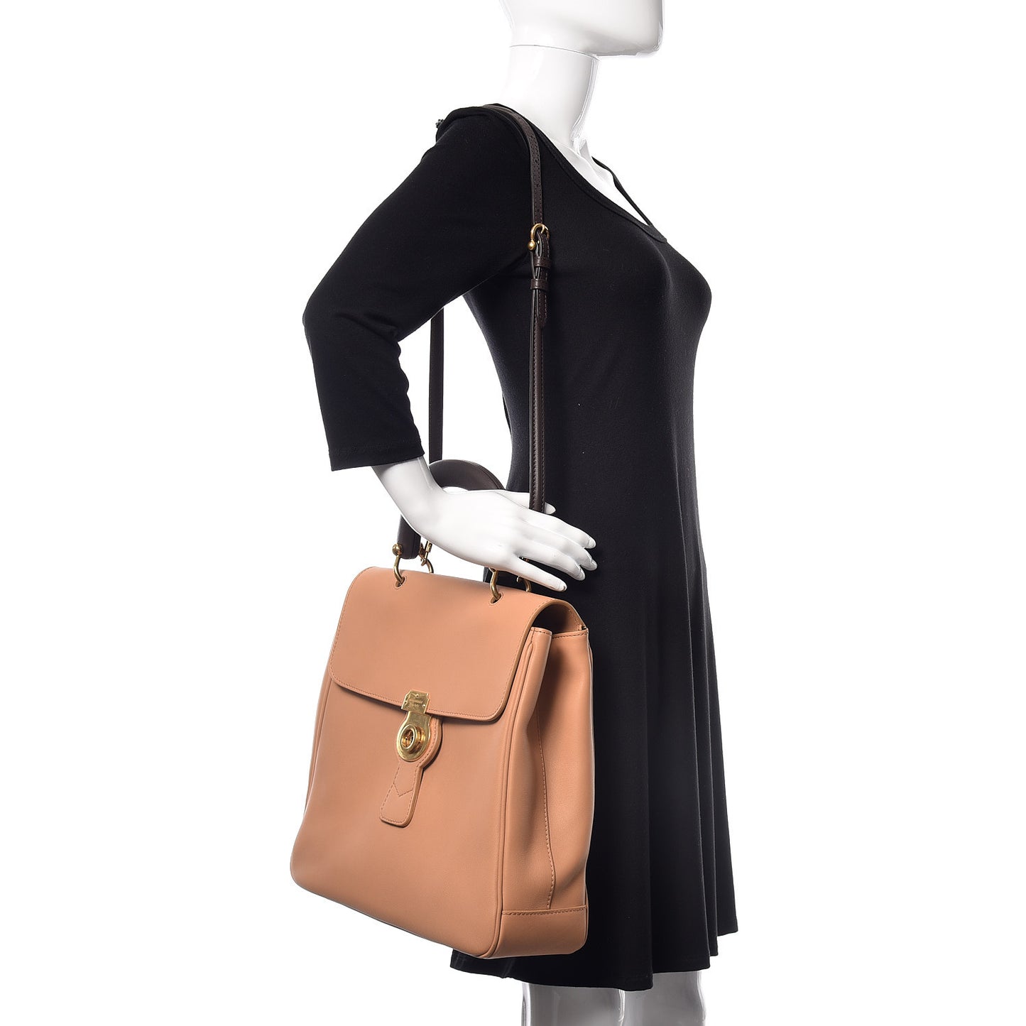 Trench Calfskin Large DK88 Top Handle Bag Pale Clementine