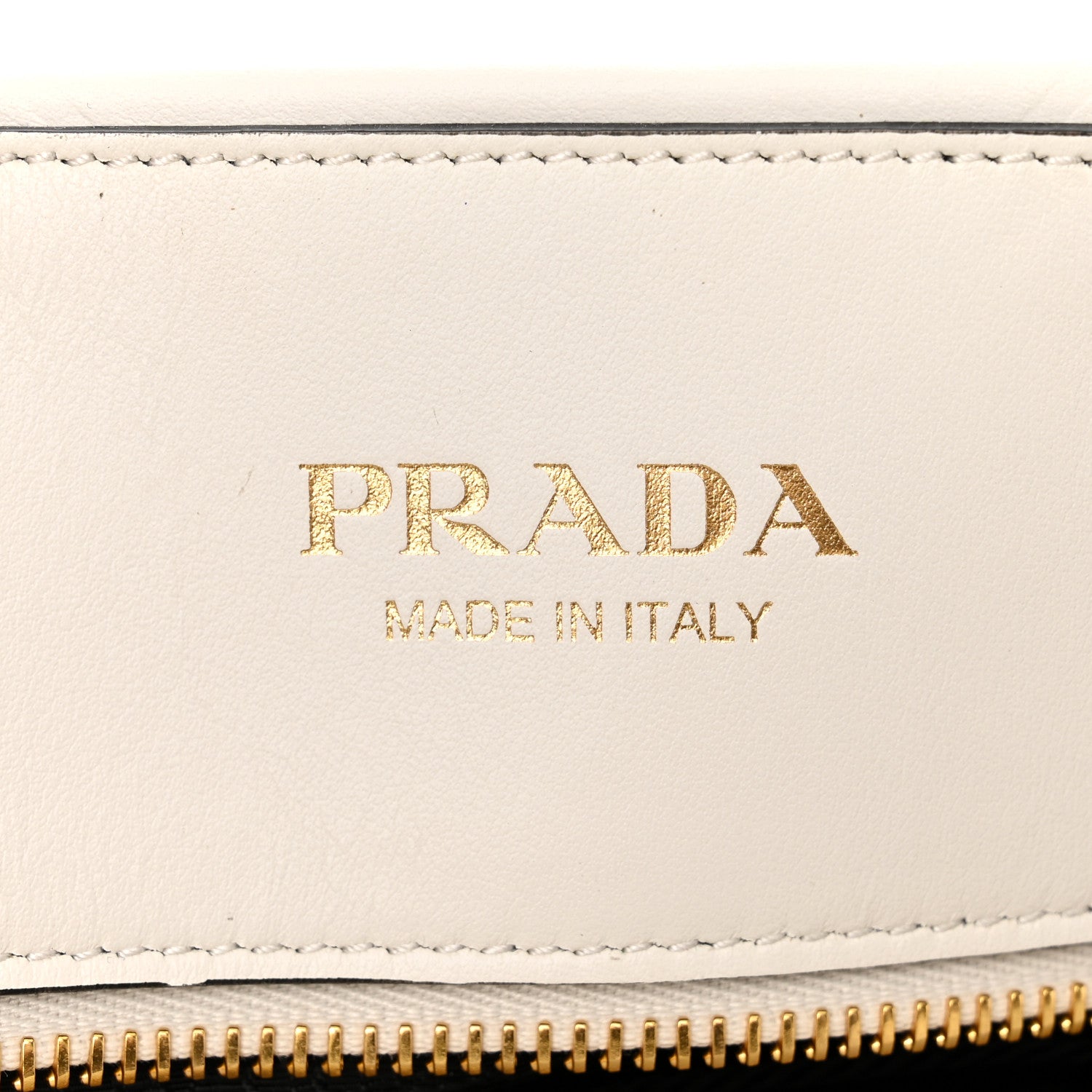 Prada Soft Calfskin Triangolo Symbole Embossed Medium Tote White 6 of 11