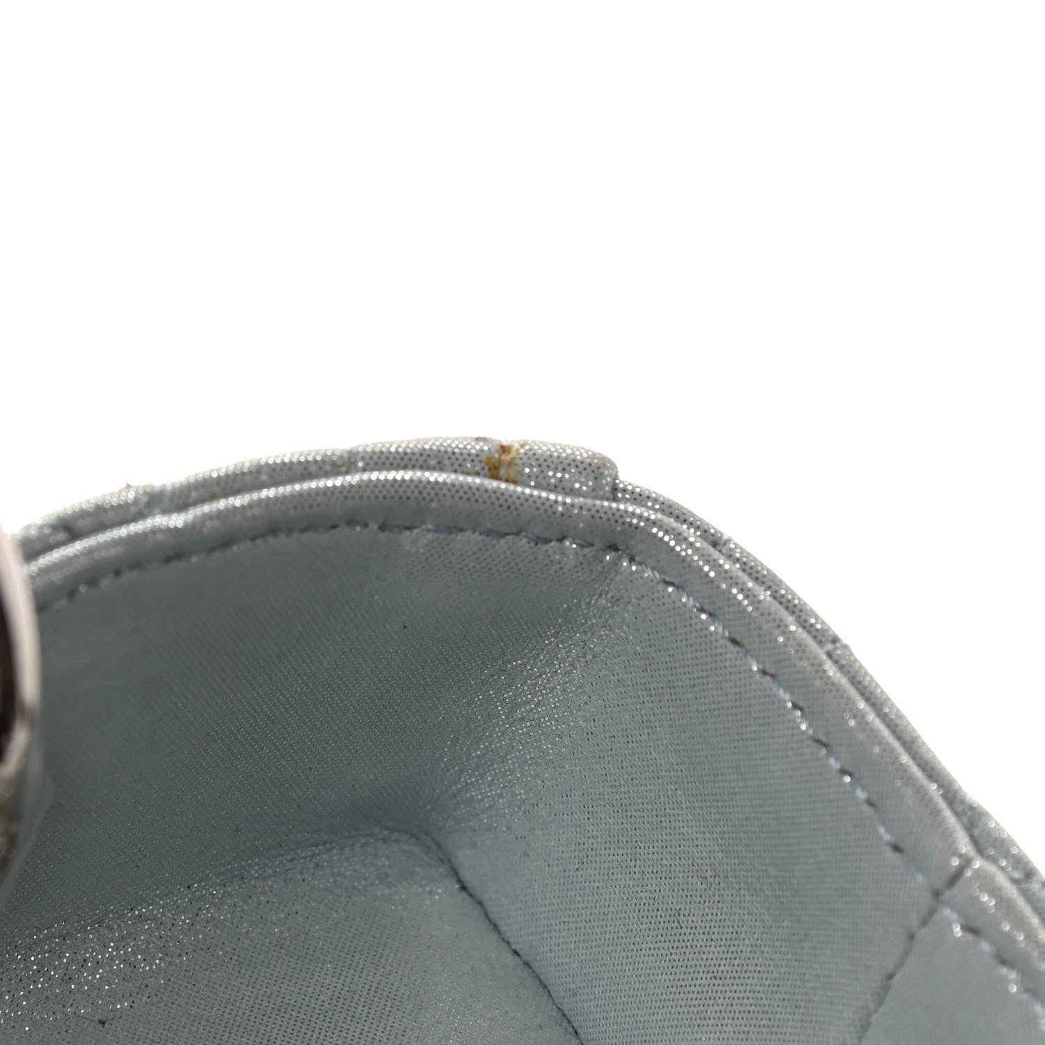 Christian Dior Metallic Lambskin Cannage Medium Lady Dior Light Blue 12 of 12