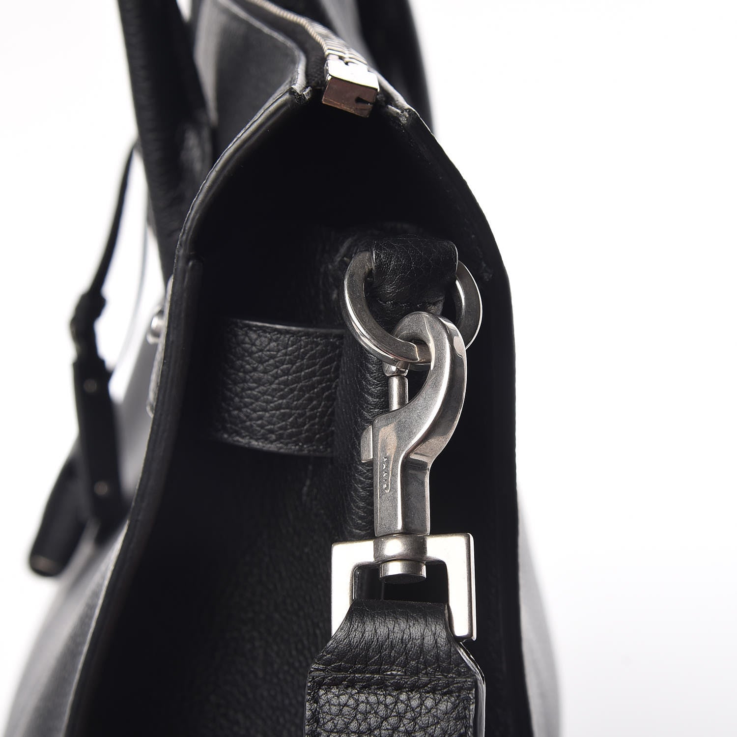 Saint Laurent Grained Calfskin Sac De Jour Souple North South Tote Black 13 of 14
