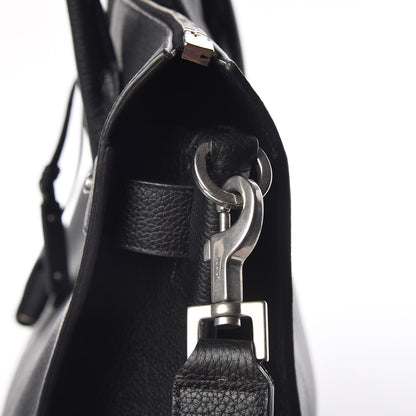 Saint Laurent Grained Calfskin Sac De Jour Souple North South Tote Black 13 of 14