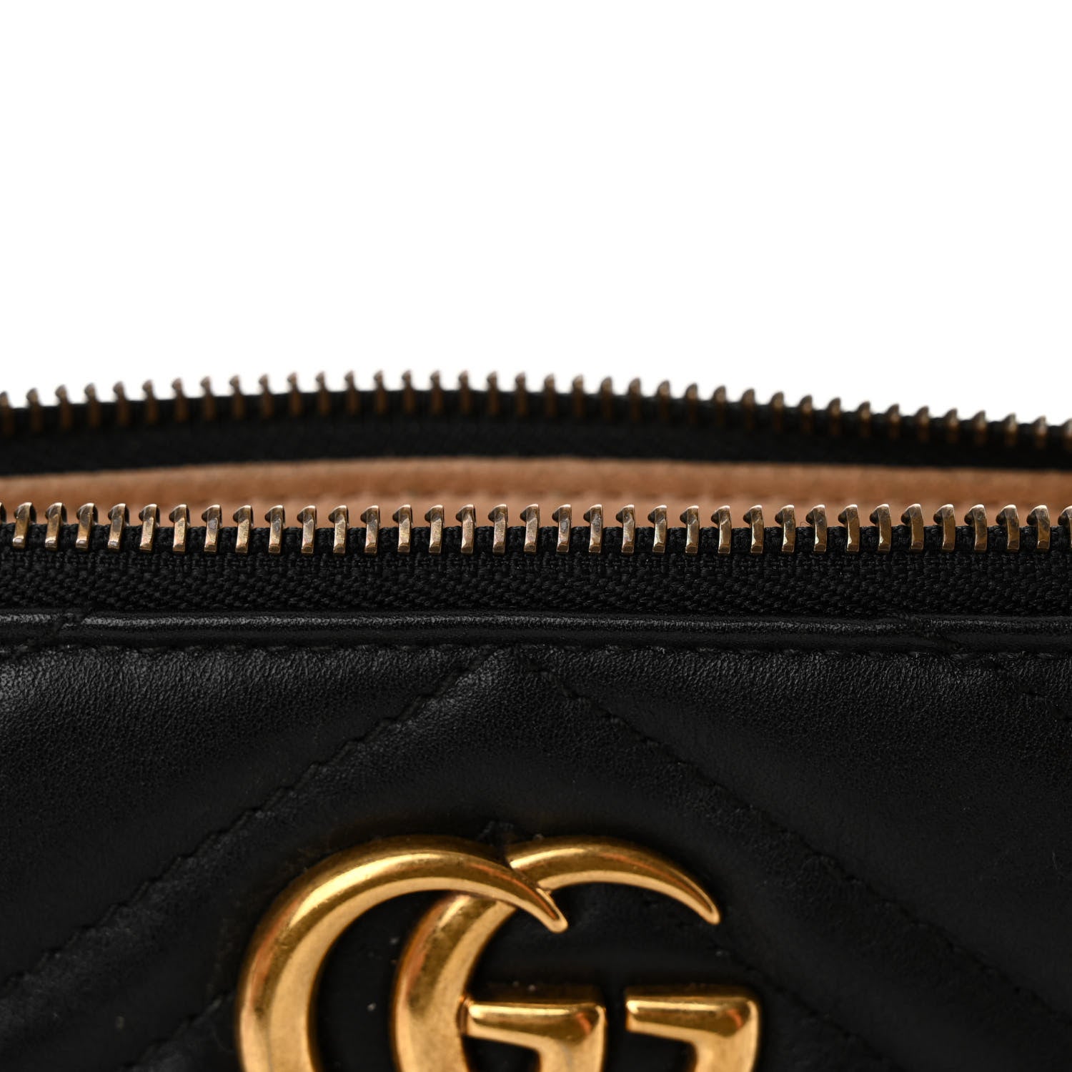 Gucci Calfskin Matelasse Mini GG Marmont Chain Bag Black 9 of 10