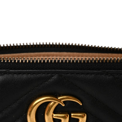 Gucci Calfskin Matelasse Mini GG Marmont Chain Bag Black 9 of 10