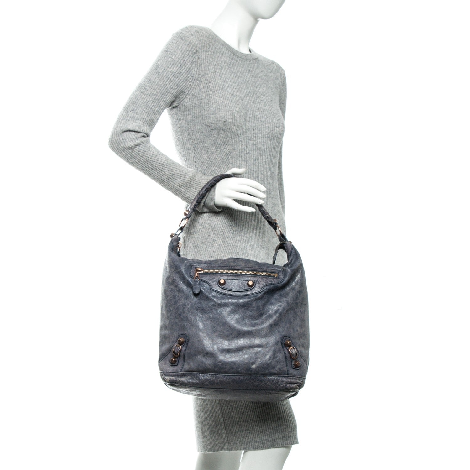 Balenciaga Agneau Giant 12 Rose Gold Hardware Day Hobo Jacynthe 2 of 7