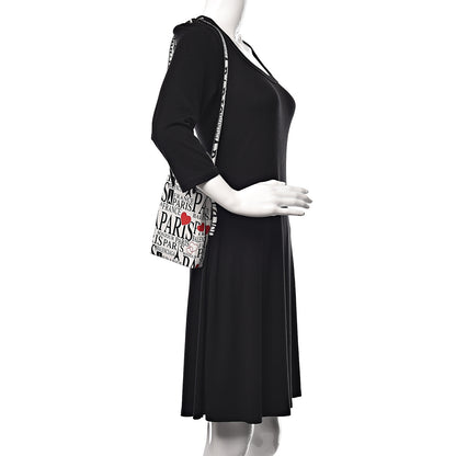 Balenciaga Calfskin Bonjour Paris Print Shopping Phone Holder Bag Paris Bonjour 2 of 9