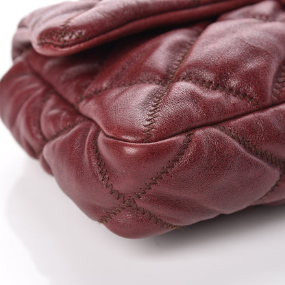 Chanel Calfskin Small Bubble Quilt Flap Burgundy 8 of 11