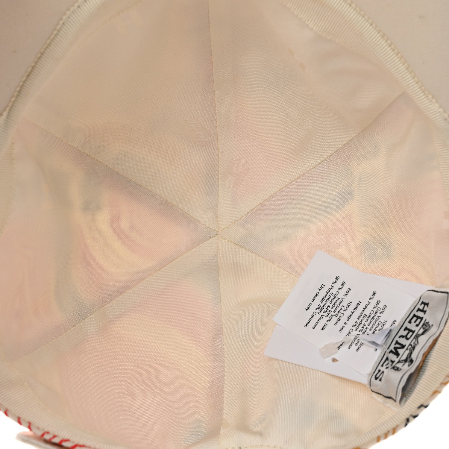 Hermes Cotton Eperon D'Or Embroidered Tess Cap 57 Blanc Casse 7 of 9