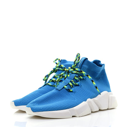 Balenciaga Knit Womens Speed Lace Up Sneakers 40 Bleu Ciel 4 of 10