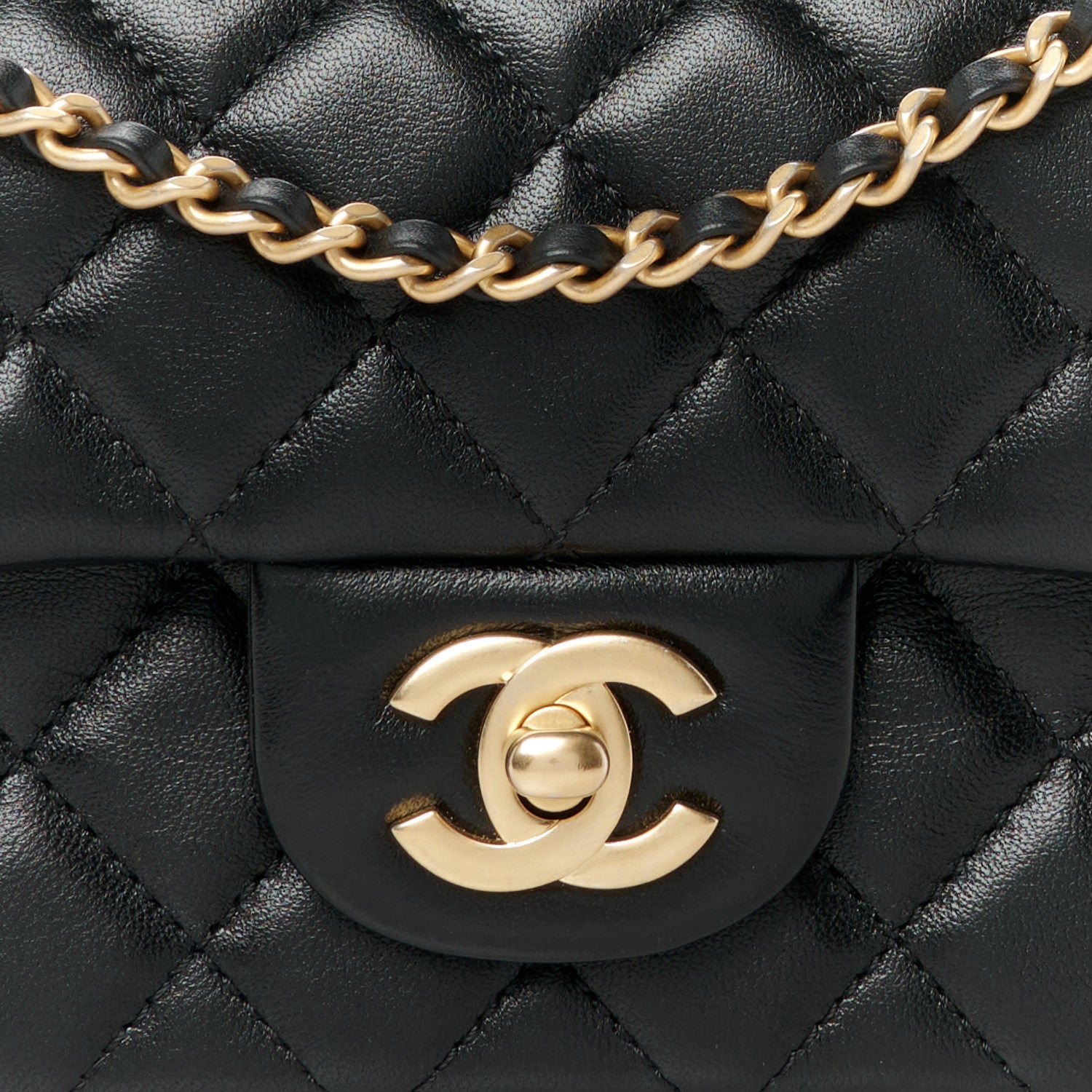Chanel Lambskin Quilted Mini Rectangular Pearl Crush Flap Black 9 of 12