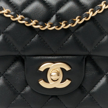 Chanel Lambskin Quilted Mini Rectangular Pearl Crush Flap Black 9 of 12