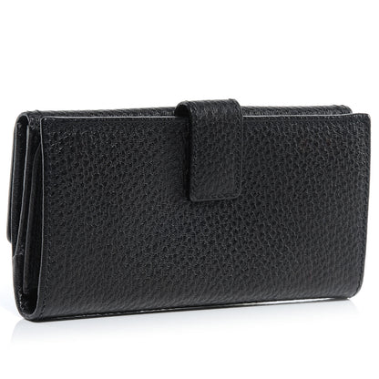 Gucci Leather GG Bamboo Long Wallet Black 6 of 8