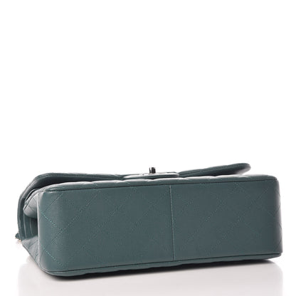 Chanel Caviar Quilted Jumbo Double Flap Dark Green 4 of 13