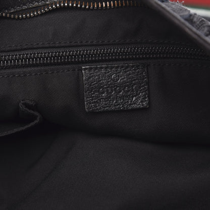Gucci Monogram Web Medium Double Pocket Messenger Bag Black 6 of 14