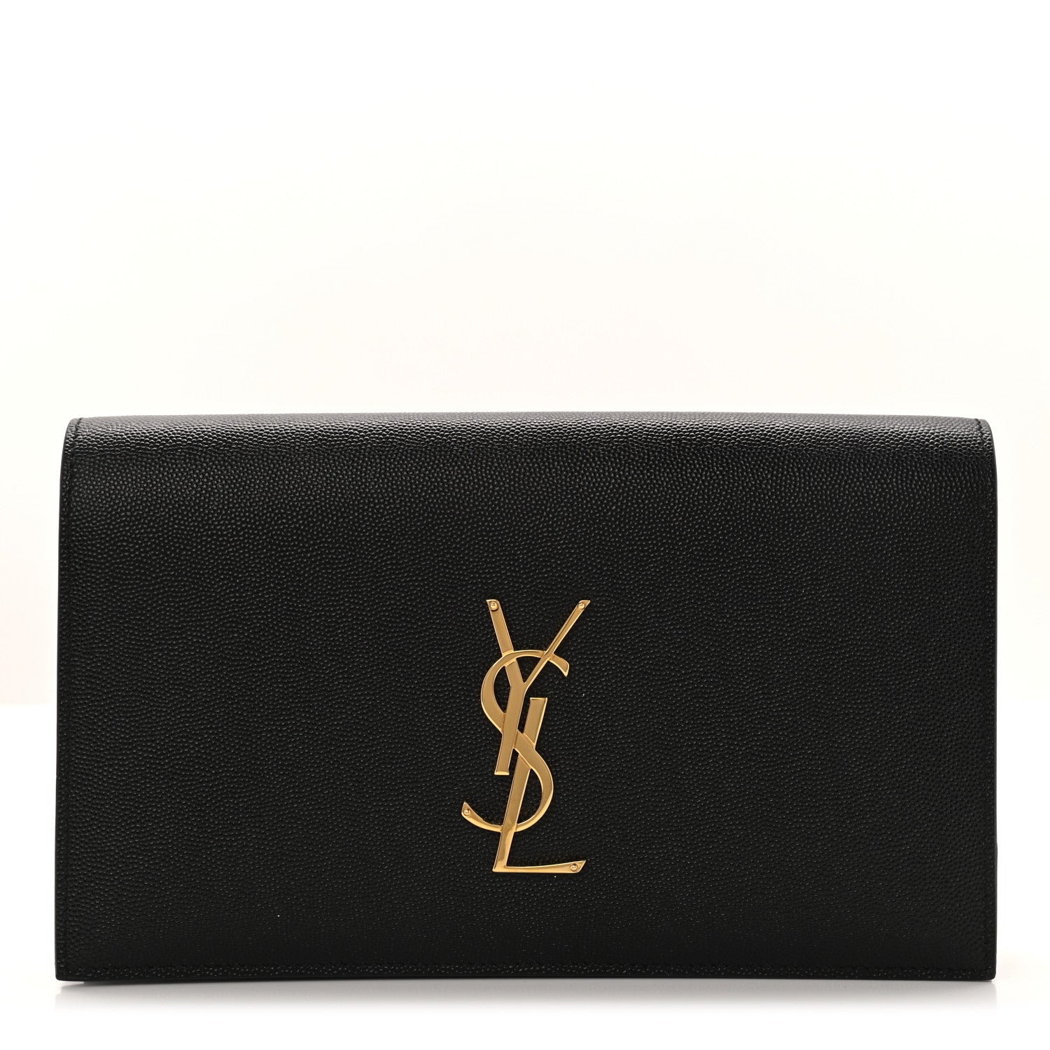 Saint Laurent Grain De Poudre Classic Monogram Kate Clutch Black 1 of 6