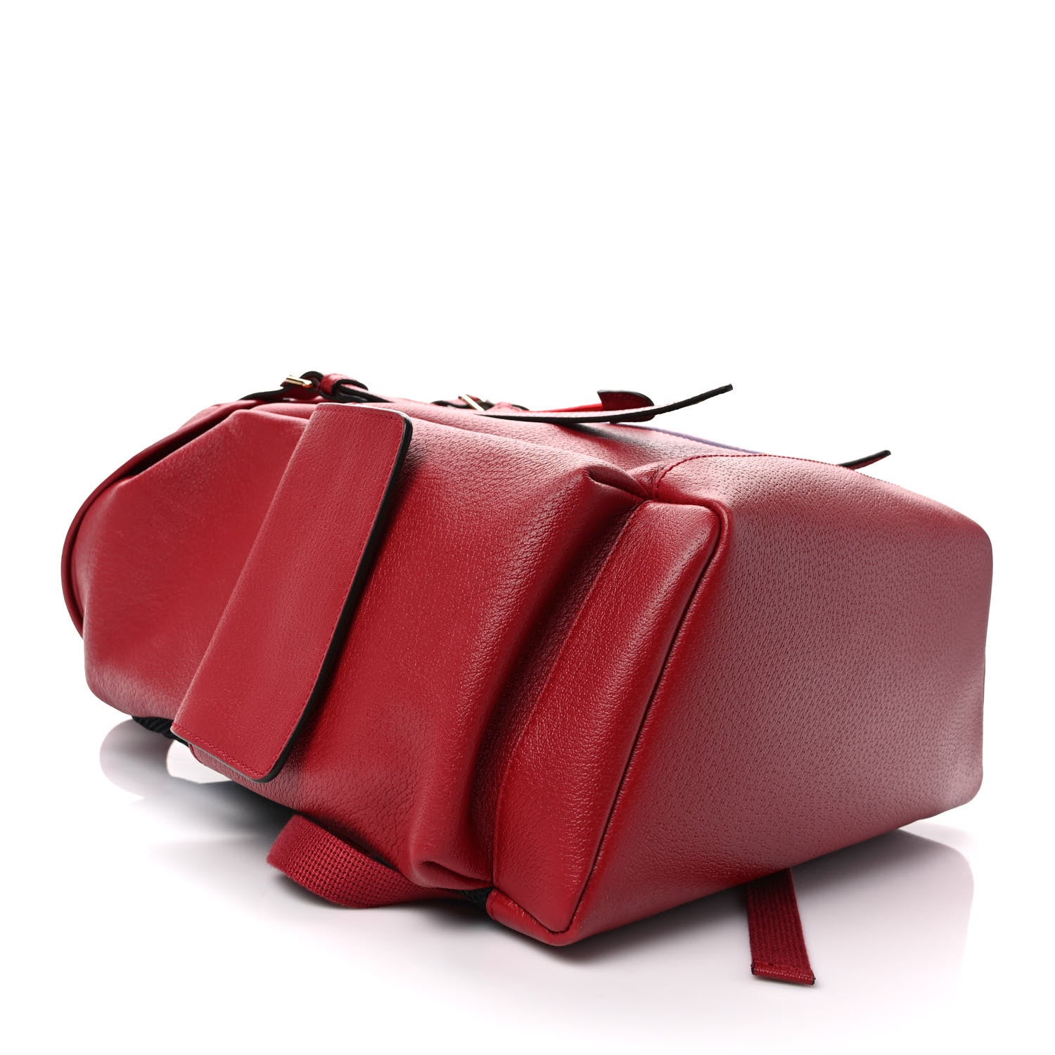 Gucci Grained Calfskin Medium Ophidia Double Buckle Backpack Red 4 of 8
