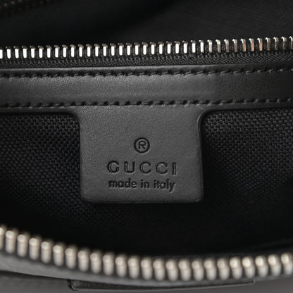 Gucci GG Supreme Monogram Appia Calfskin Web Flat Messenger Bag Black Grey 6 of 12