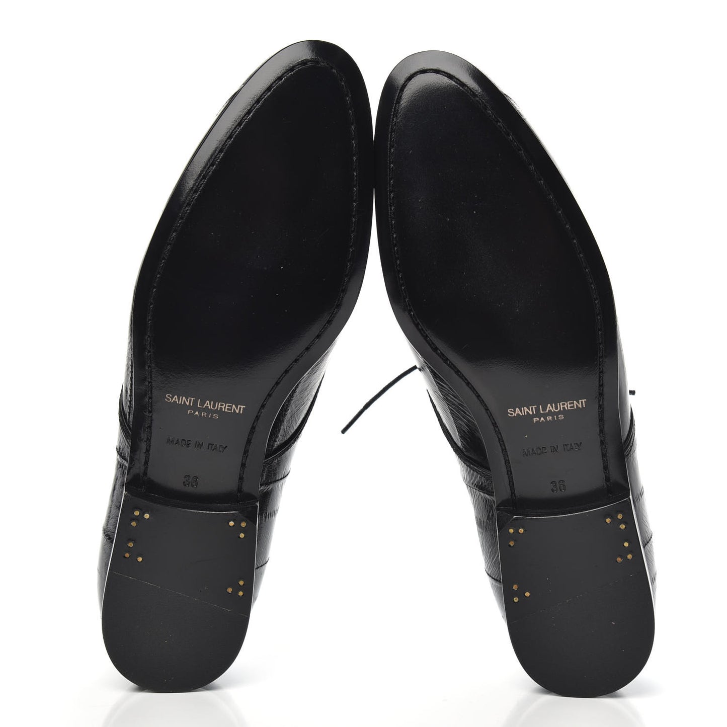 Eel Lace Up Oxfords 36 Black