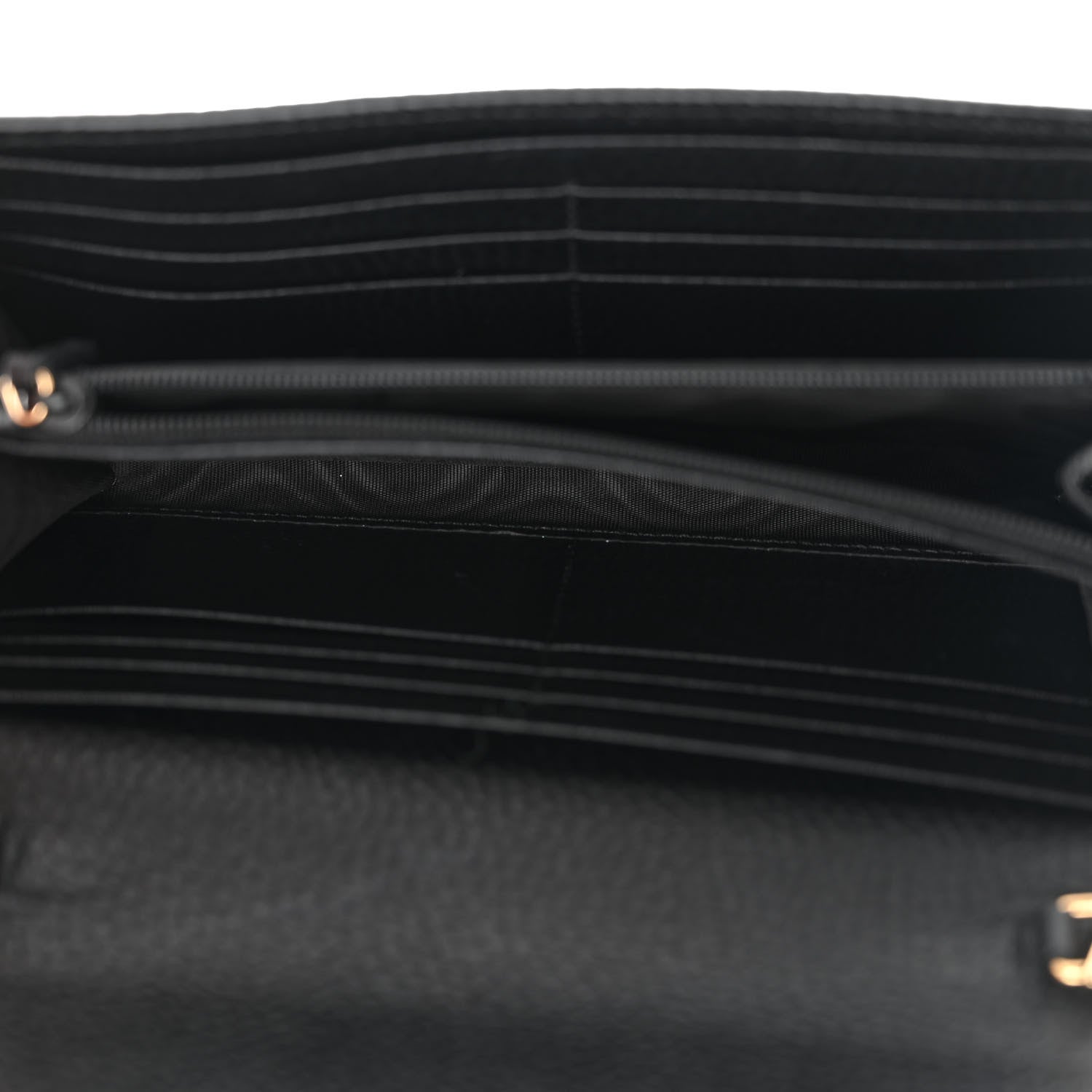 Gucci Dollar Calfskin GG Supreme Monogram Petite GG Marmont Wallet Chain Bag Black Beige Ebony 5 of 13