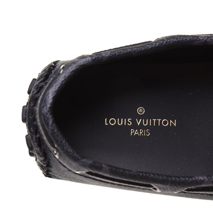 Louis Vuitton Monogram Eclipse Mens Arizona Car Shoe Moccasin Loafers 9 6 of 10