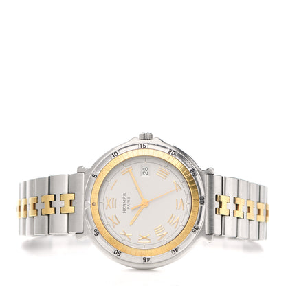 Hermes Stainless Steel 37mm Clipper Quartz Watch Gold 2 of 5