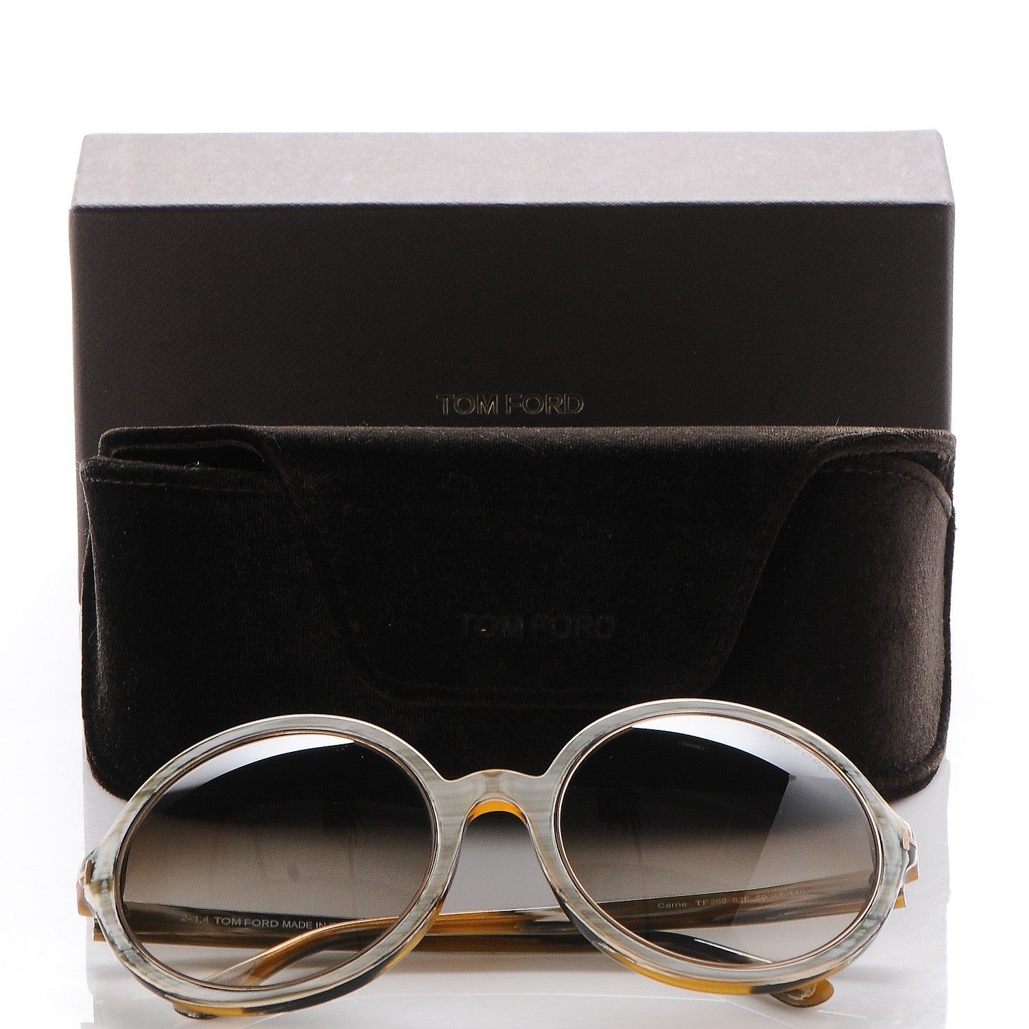 Tom Ford Carrie Sunglasses TF268 Grey Horn 7 of 7