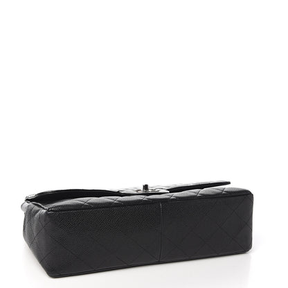 Chanel Caviar Quilted Jumbo Single Flap Black 3 of 14